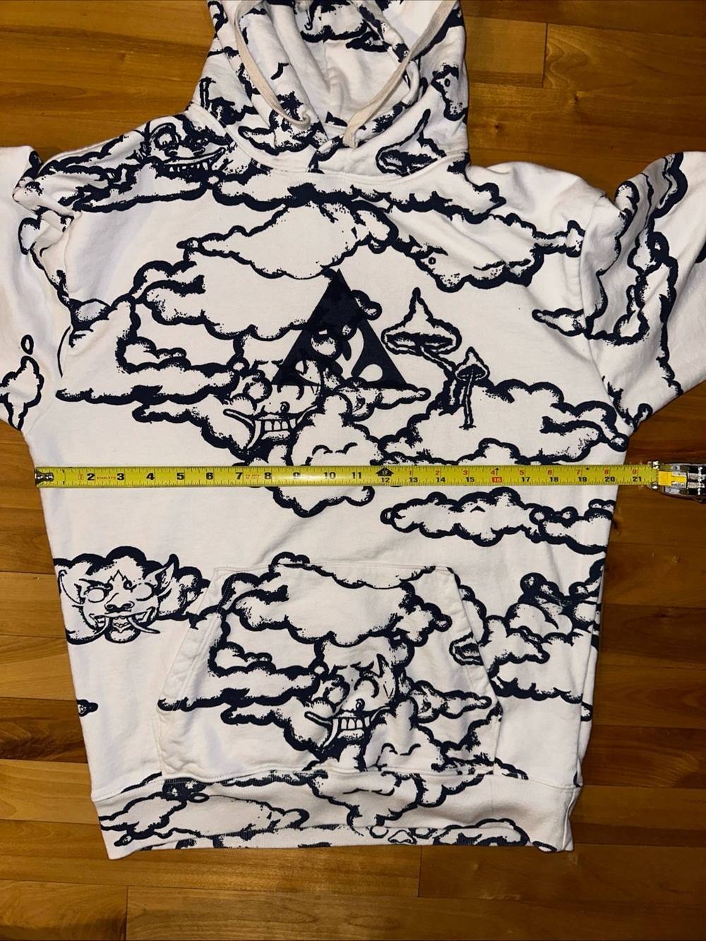 Wasted Co Good Time Dragon Cloud Monster Indigo Sweatshirt Hoodie Small Mushroom - Picture 8 of 11